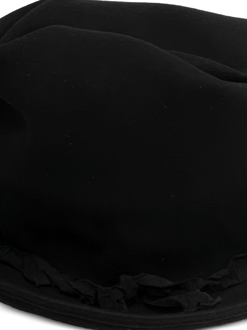 ruffled-trim fedora hat 3