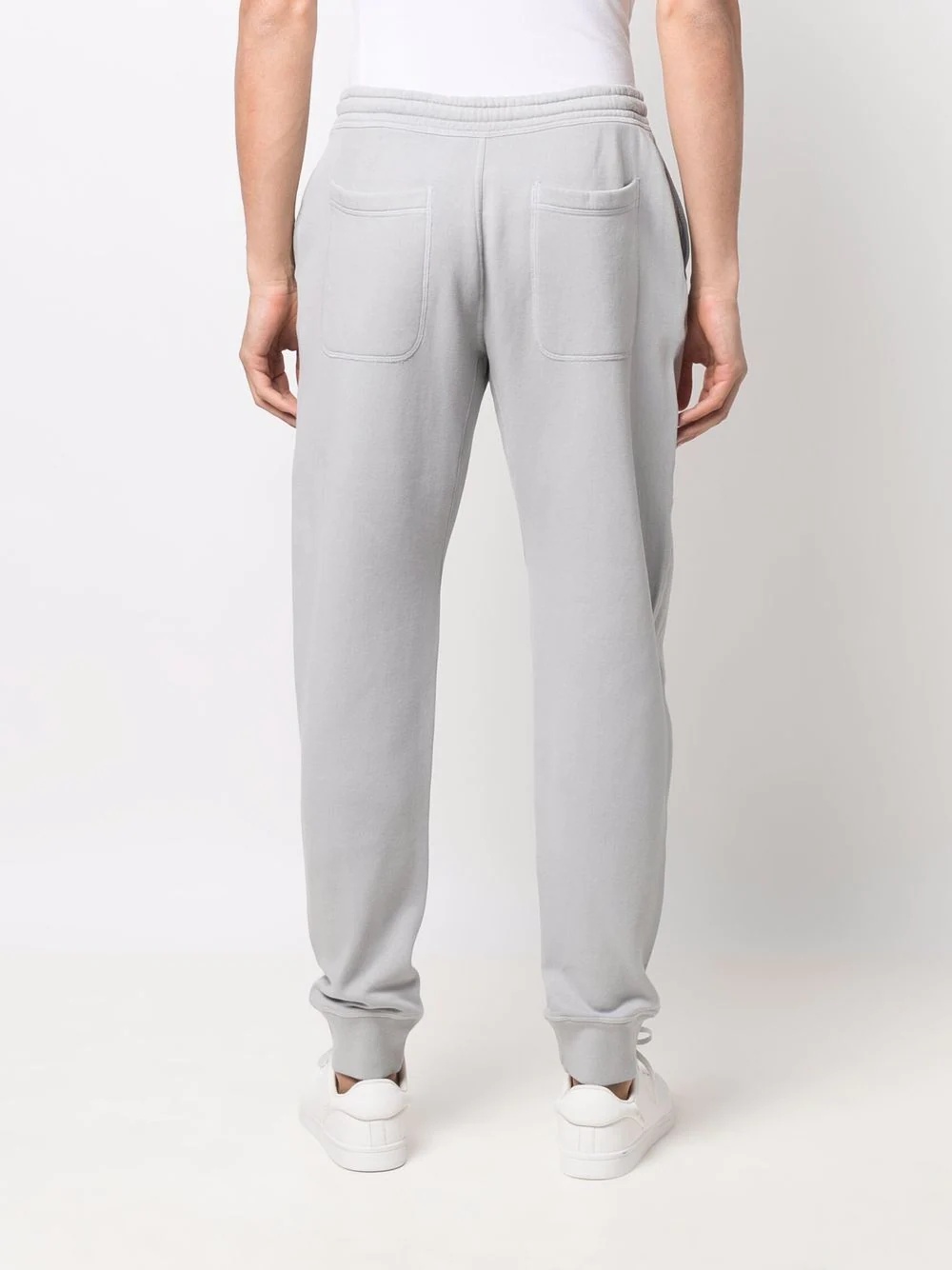 drawstring cotton track pants - 4