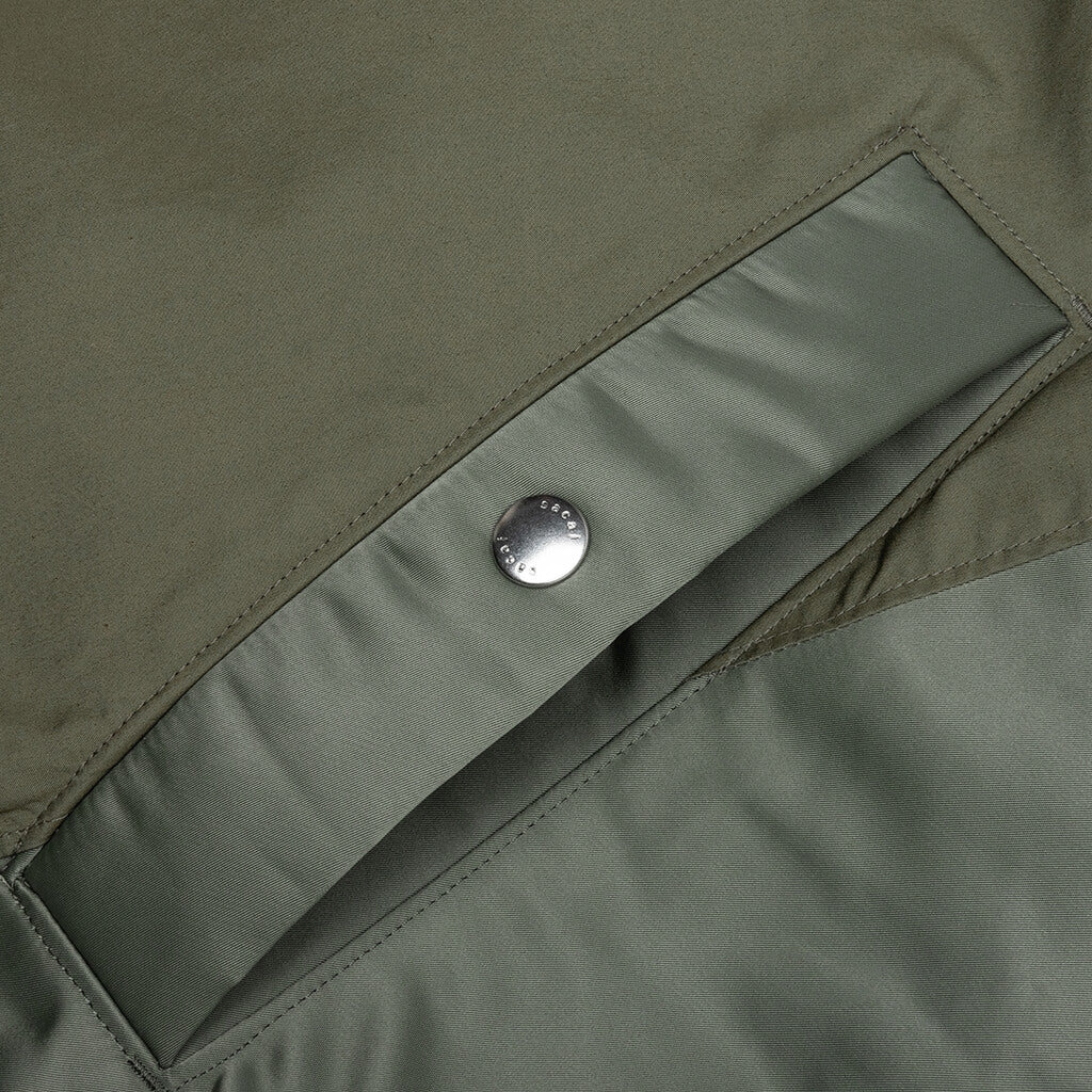 SACAI COTTON WEATHER SHIRT - KHAKI - 5