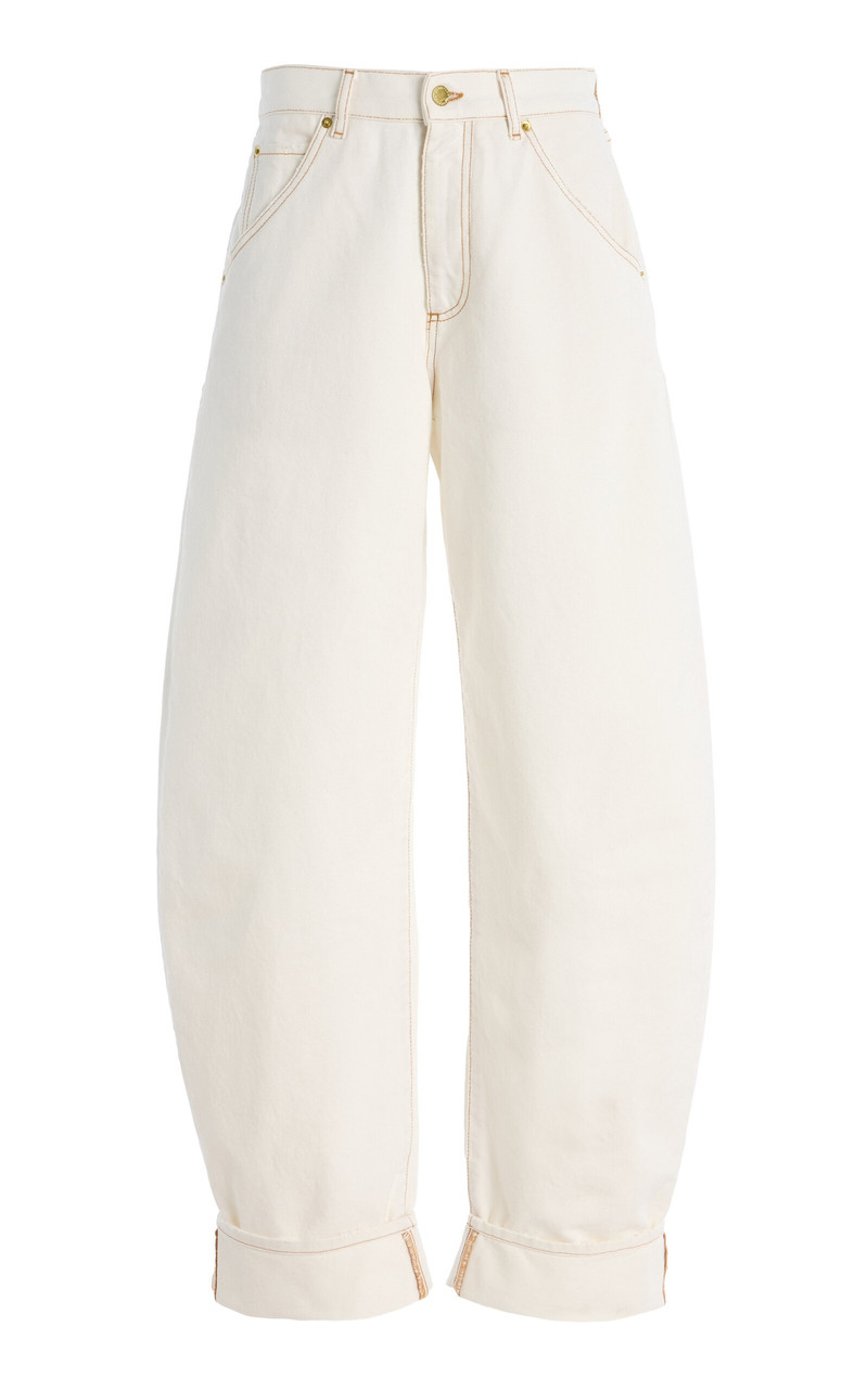 Khris Barrel-Leg Denim Pants white - 1