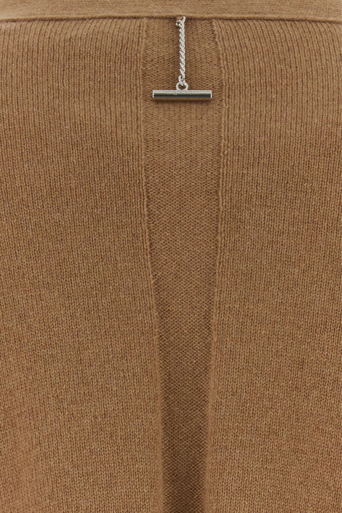 Biscuit cashmere blend oversize cardigan - 3
