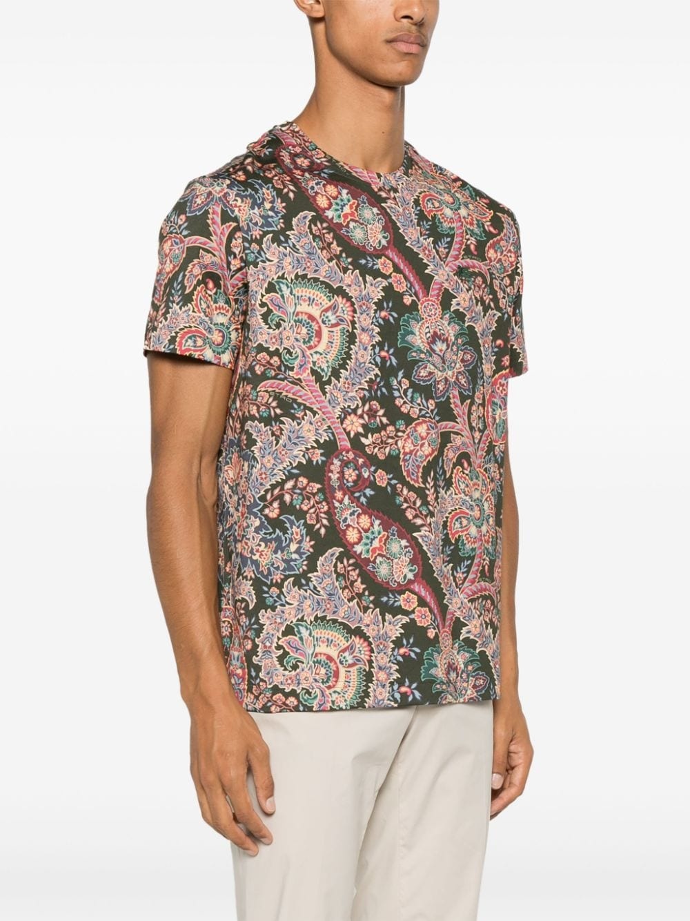 paisley-print T-shirt - 3