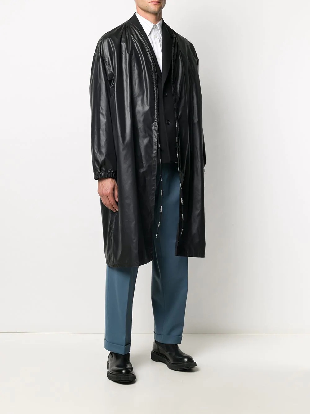 layered oversize coat - 4