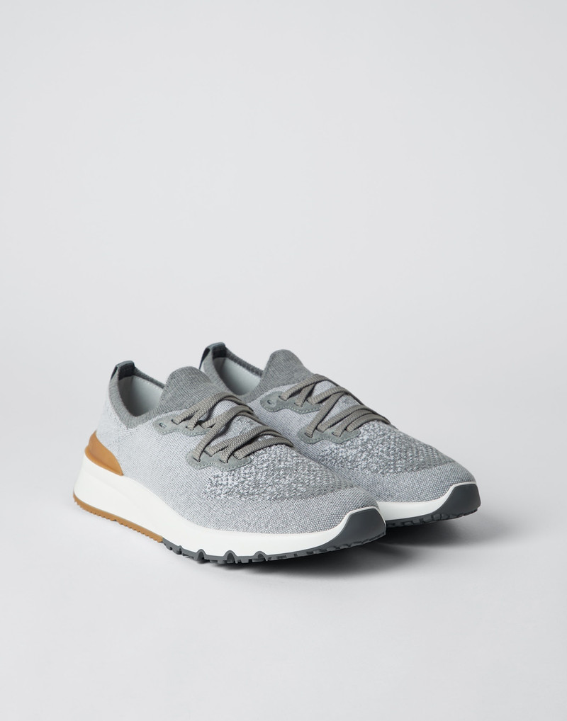 Cotton chiné knit runners - 1