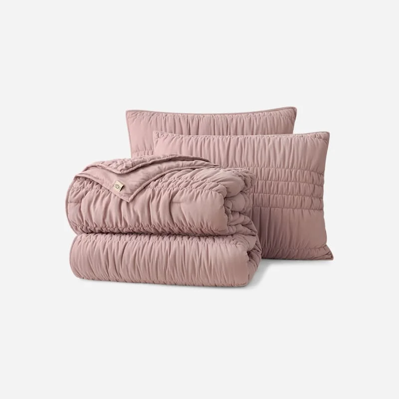 ® Devon Tide Quilt Set T/TXL Bedding in Rosewood - 1