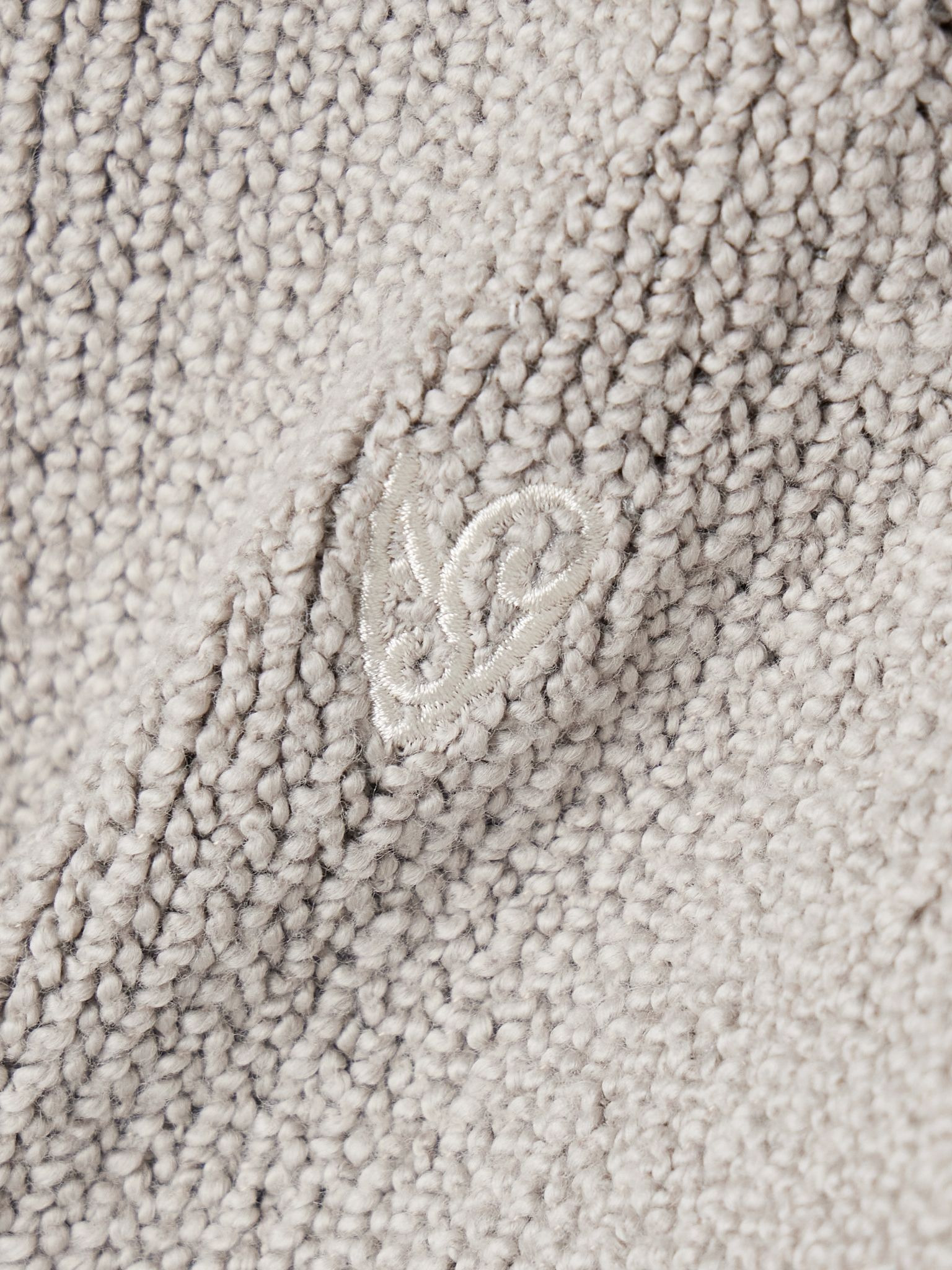 Embroidered organic cotton-blend cardigan Gray - 4