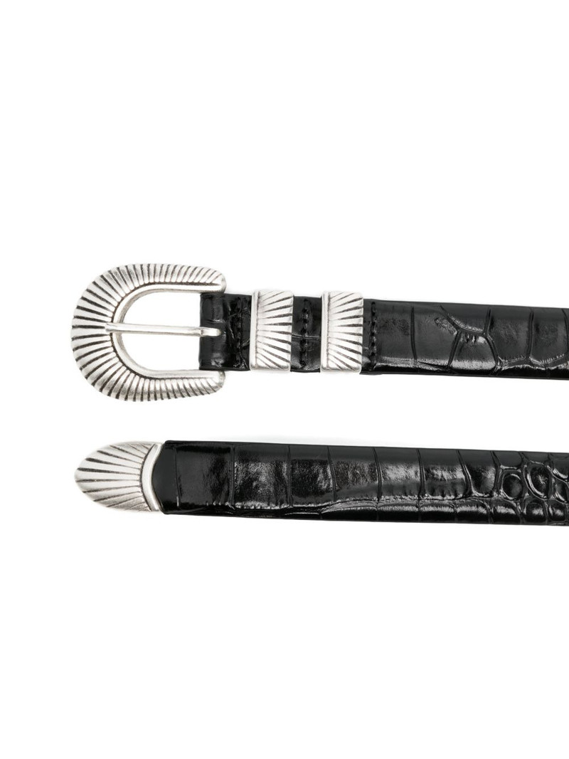 BARENA crocodile-effect belt outlook