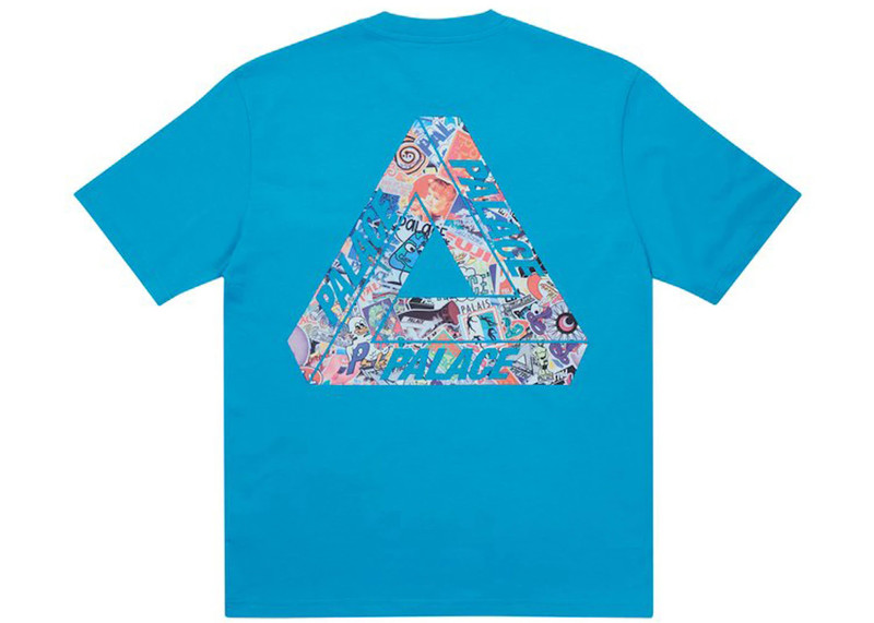 PALACE Palace Tri-Sticker Pack T-shirt Petrol Blue outlook