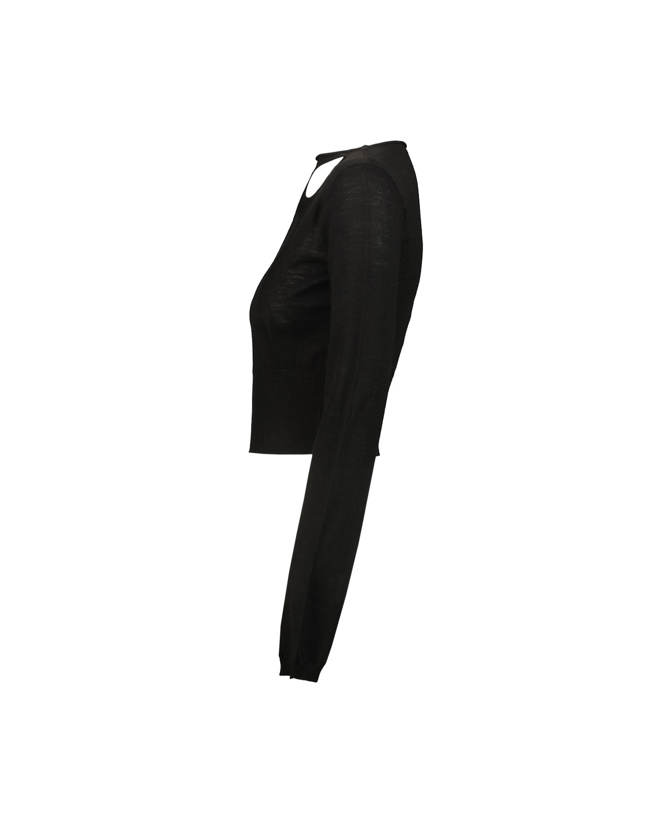 Slashed Cropped Sweater - 2