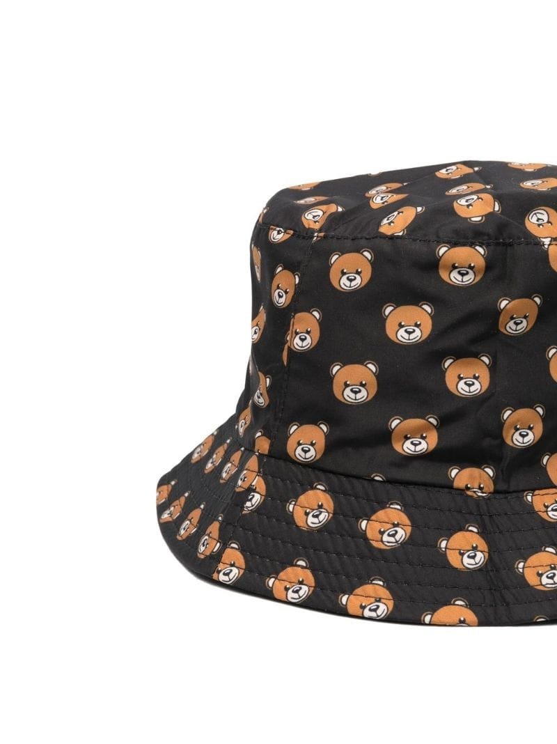 teddy-bear print bucket-hat - 2
