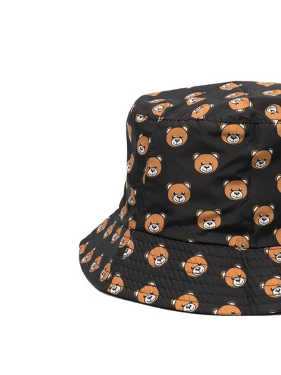 Moschino teddy-bear print bucket-hat outlook