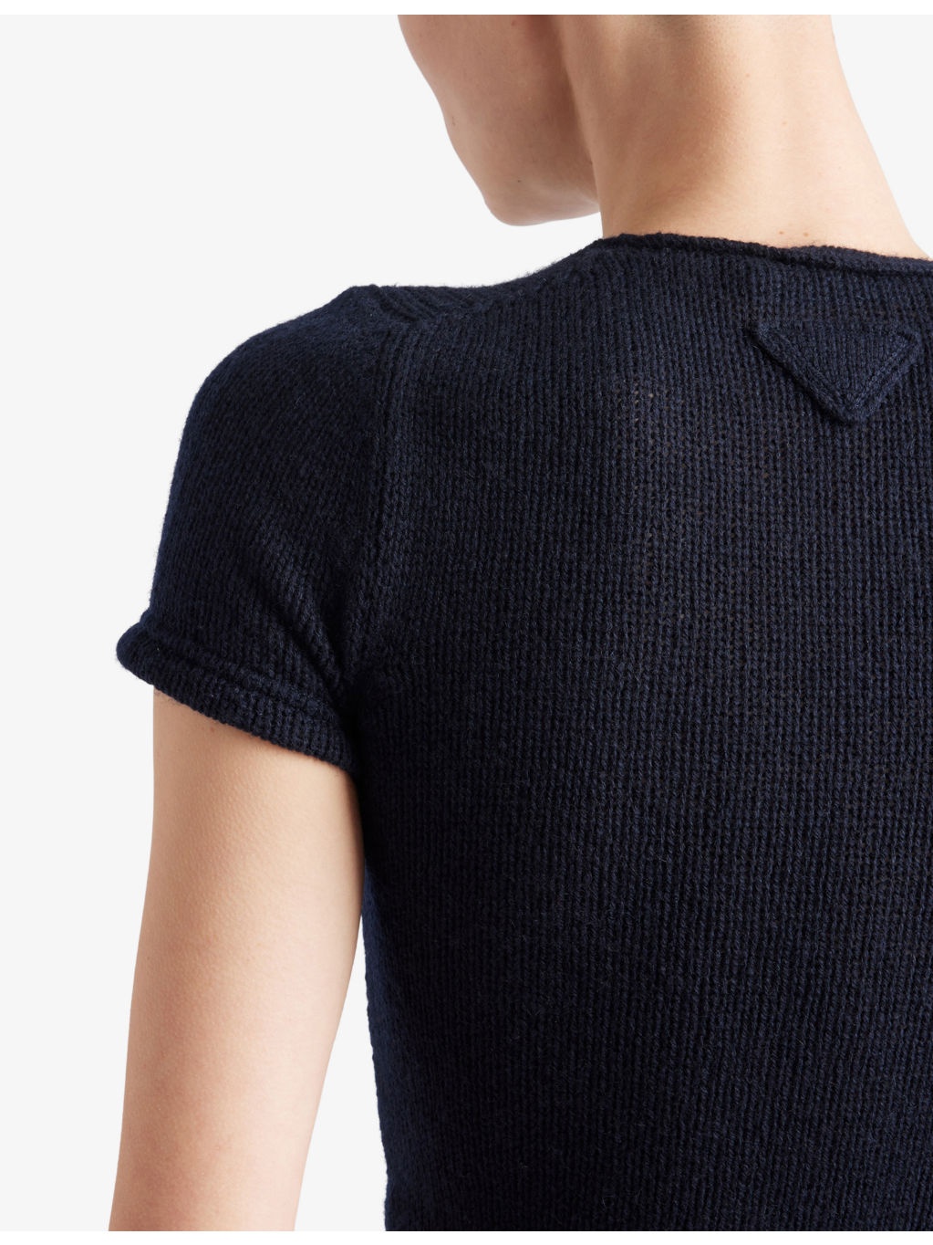 Short-Sleeve Cashmere Knitted Top - 5