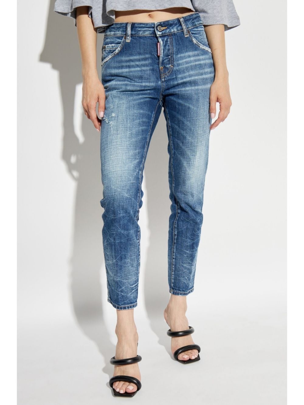 faded tapered jeans - 3