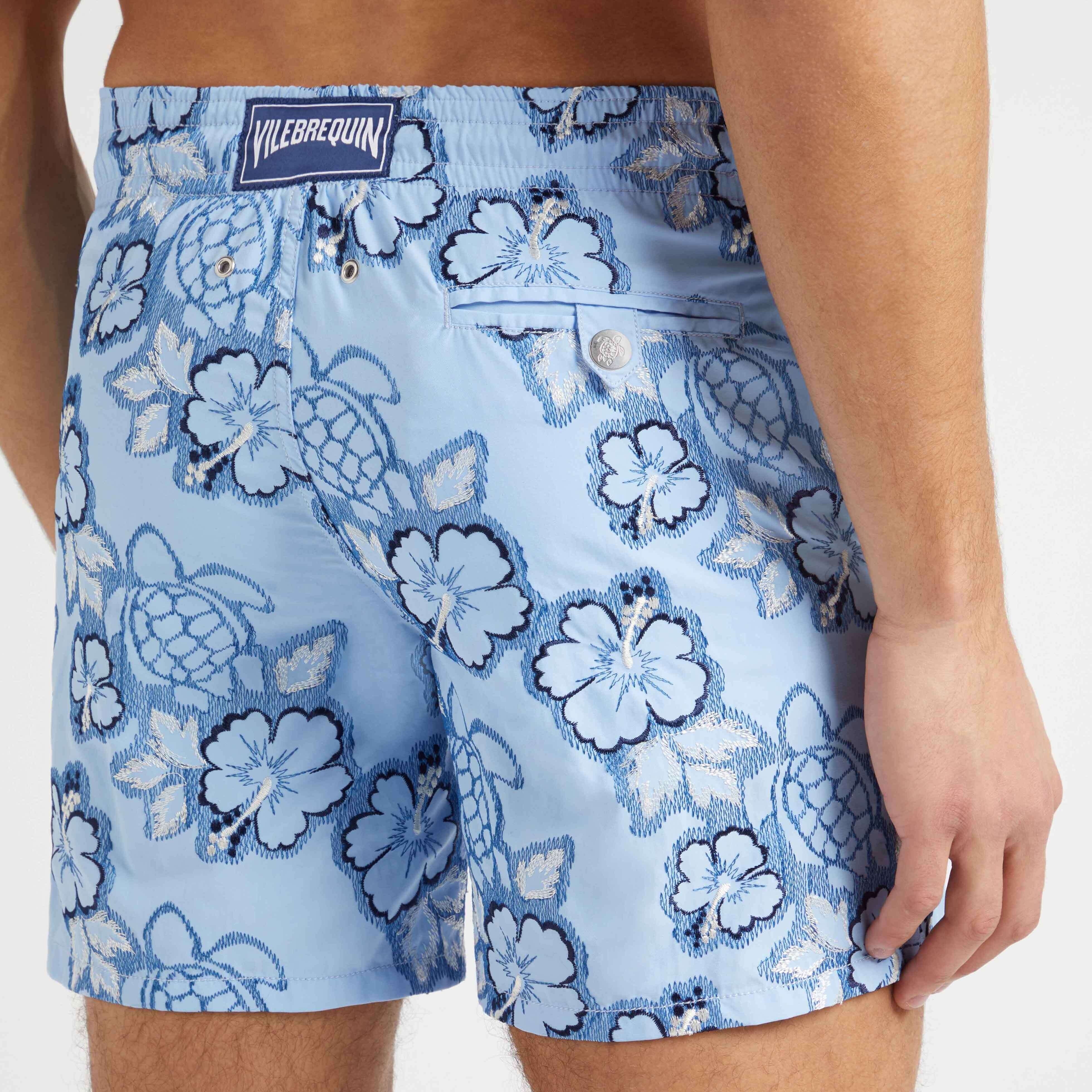 Men Swim Trunks Embroidered Hibiscus - Limited Edition - 6