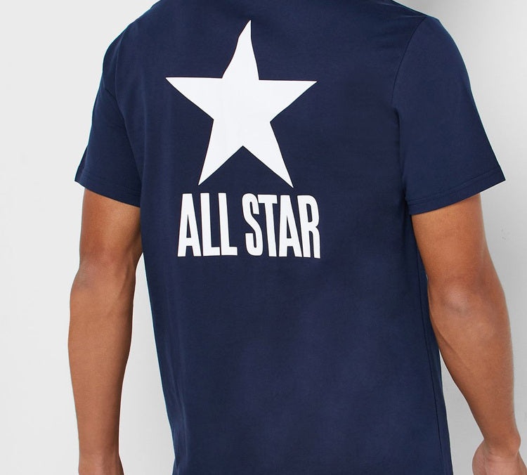 Men's Converse All Star Alphabet Logo Short Sleeve Blue 10017819-A02 - 4