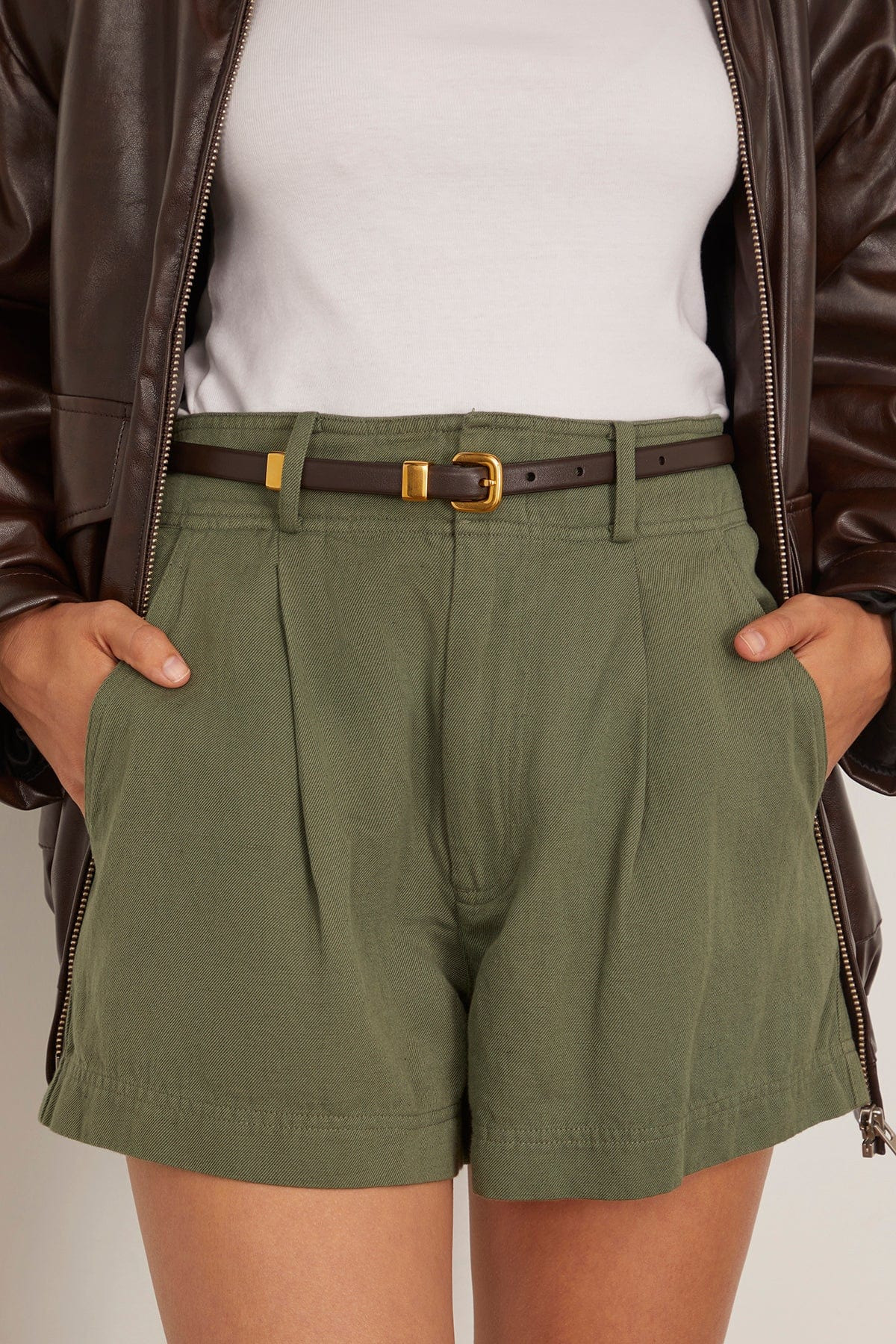 Skinny Belt in Tobacco - 2