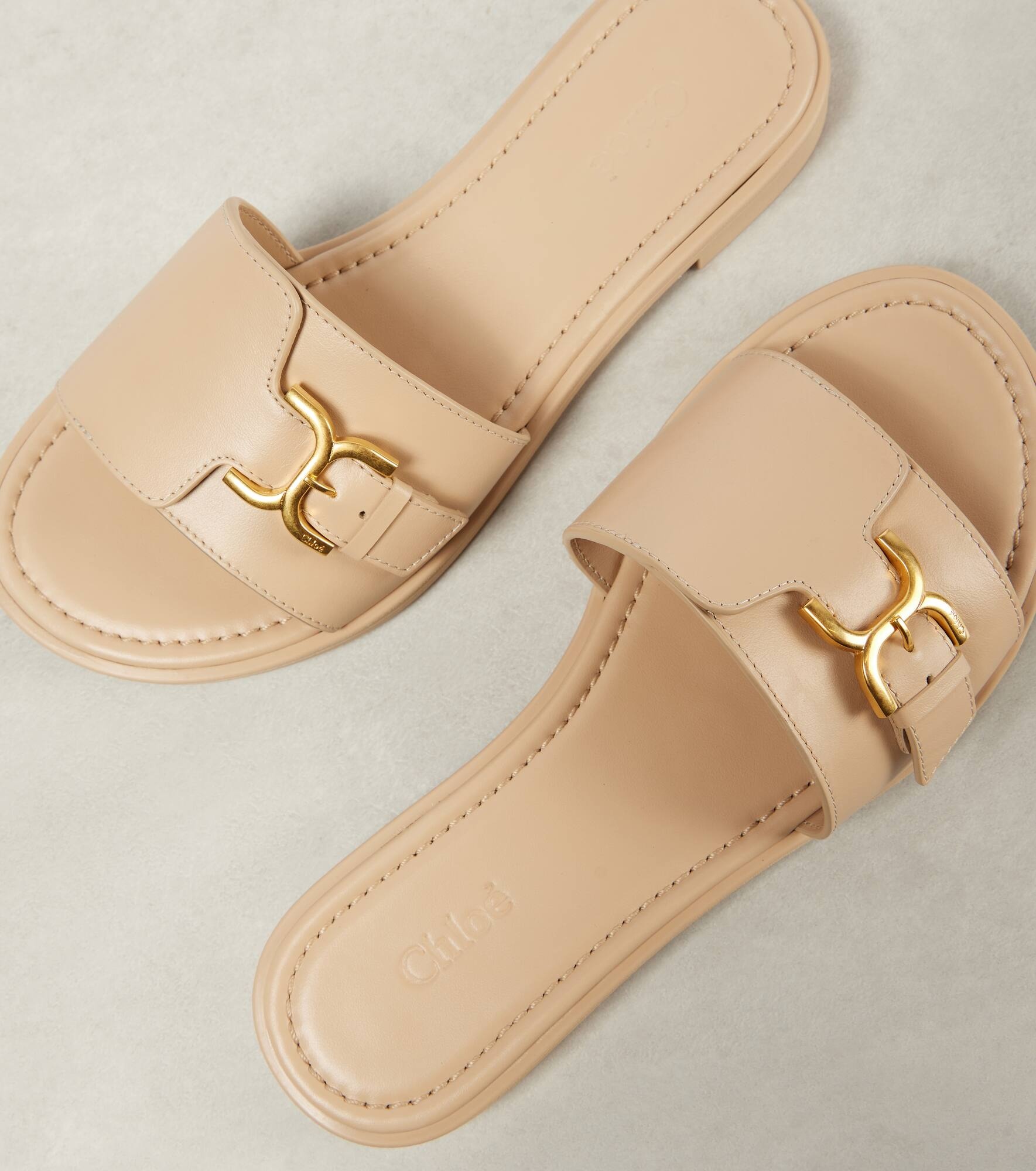 Marcie leather slides - 6