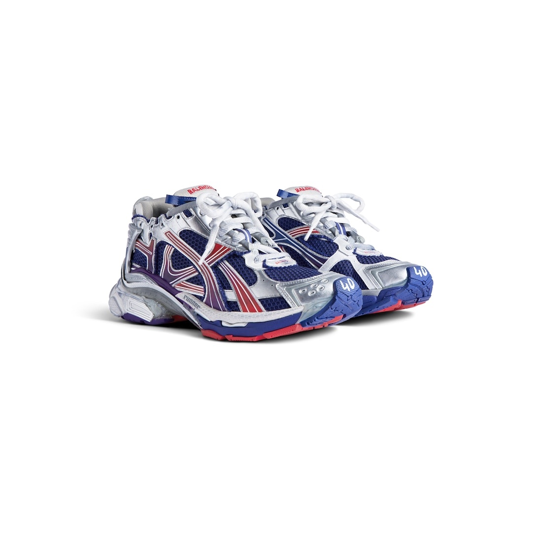 Men's Runner Gradient Sneaker  in Navy/red/grey - 2