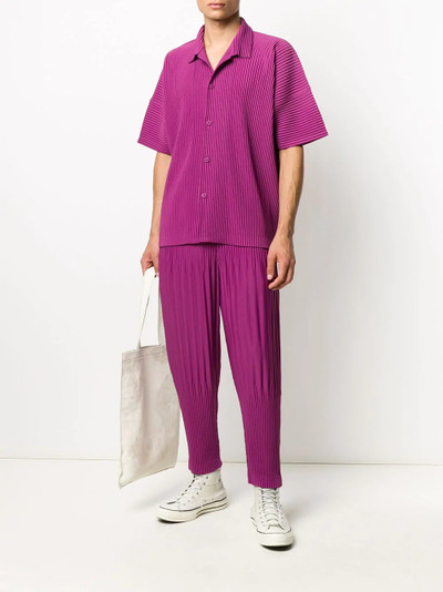 ISSEY MIYAKE pleated tapered trousers outlook