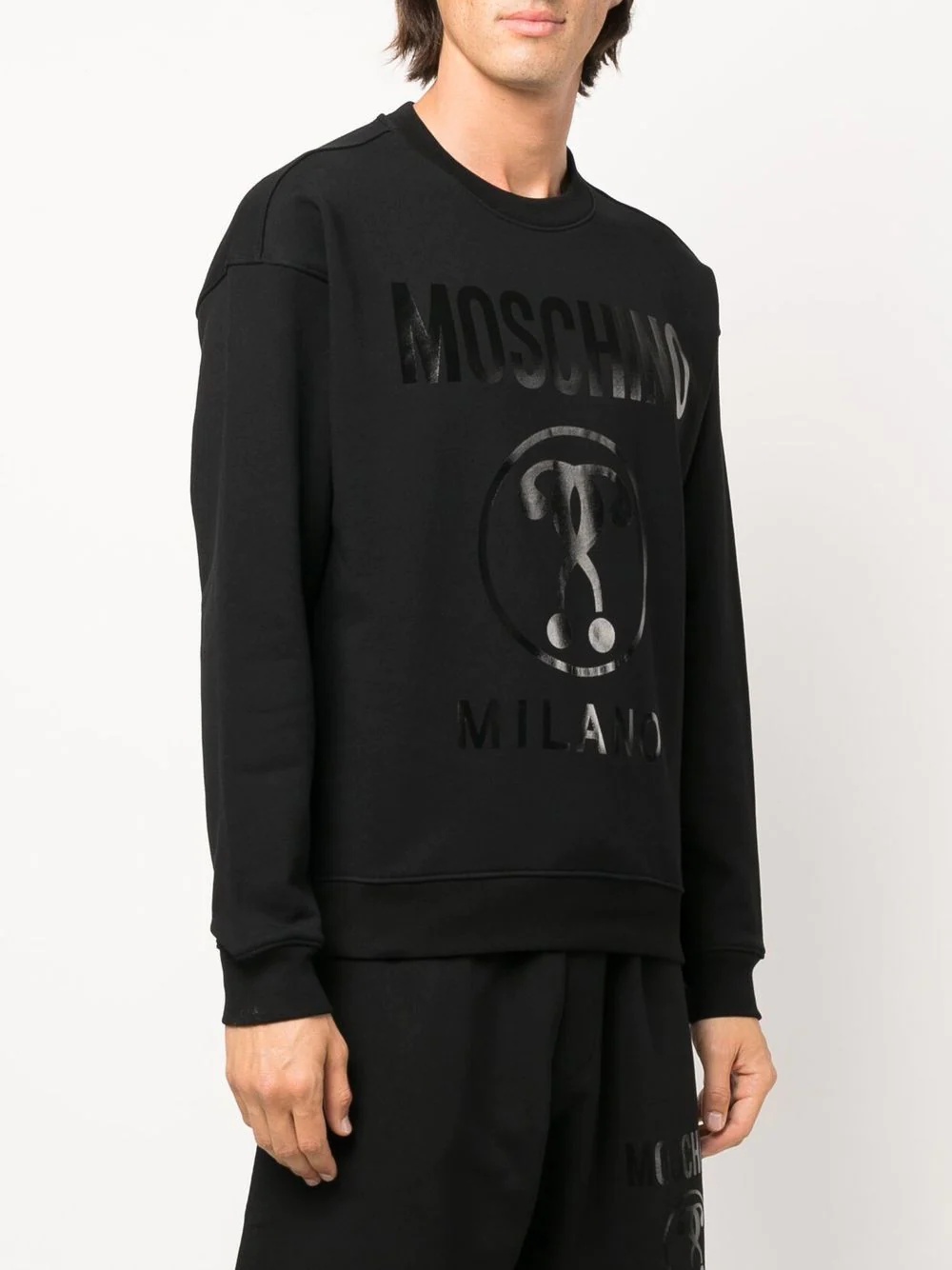 logo-print cotton sweatshirt - 3