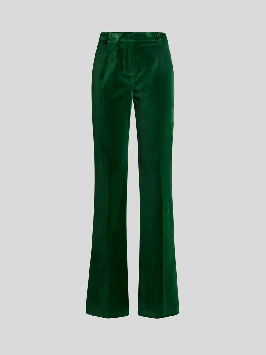 COTTON VELVET TROUSERS - 1