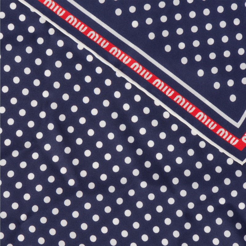 Miu Miu Printed twill scarf outlook
