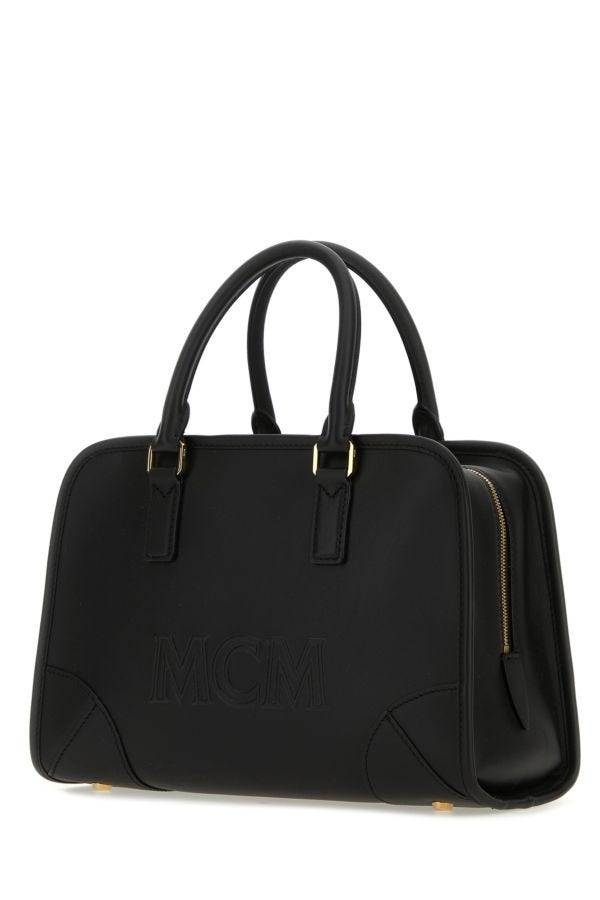 Black leather Aren Boston Medium handbag - 2