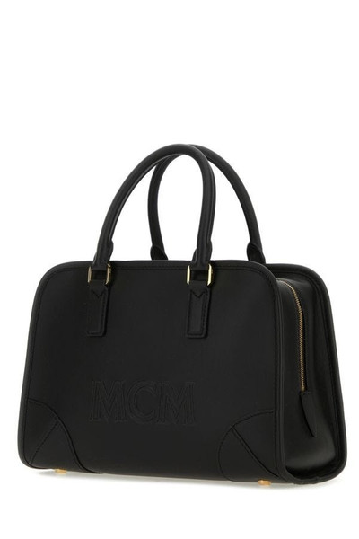 MCM Black leather Aren Boston Medium handbag outlook