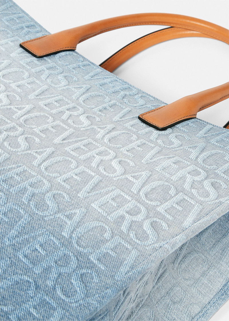 Versace Allover Large Denim Tote Bag 5