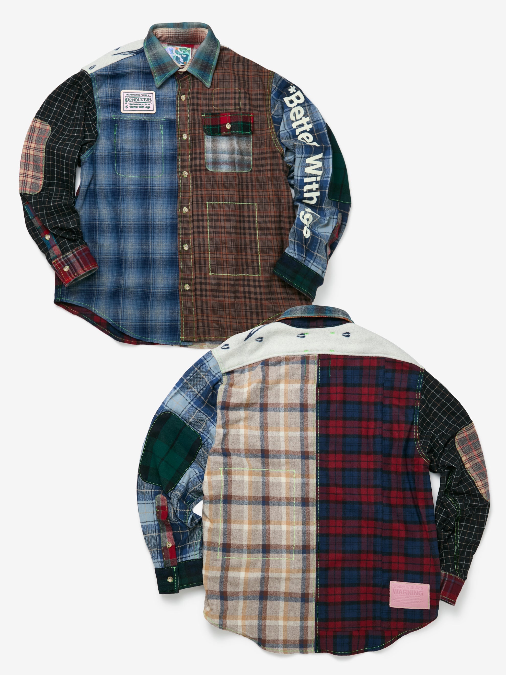 WHITNEY REVERSIBLE FLANNEL OVERSHIRT (MULTI) - 2