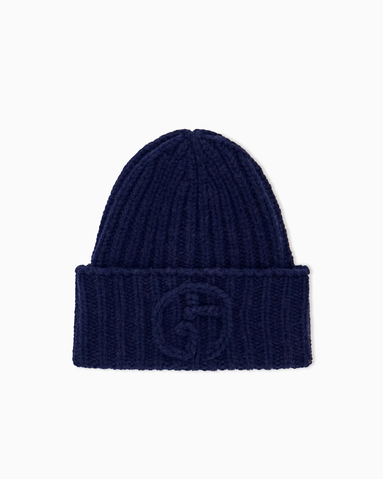 BEANIE HAT IN RIBBED CAMEL WOOL - 1