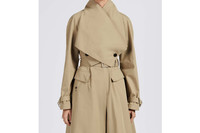 【DIOR】 Belted Trench Coat with Criss Cross Collar Dior Belted Trench Coat with Criss Cross Collar | 24s