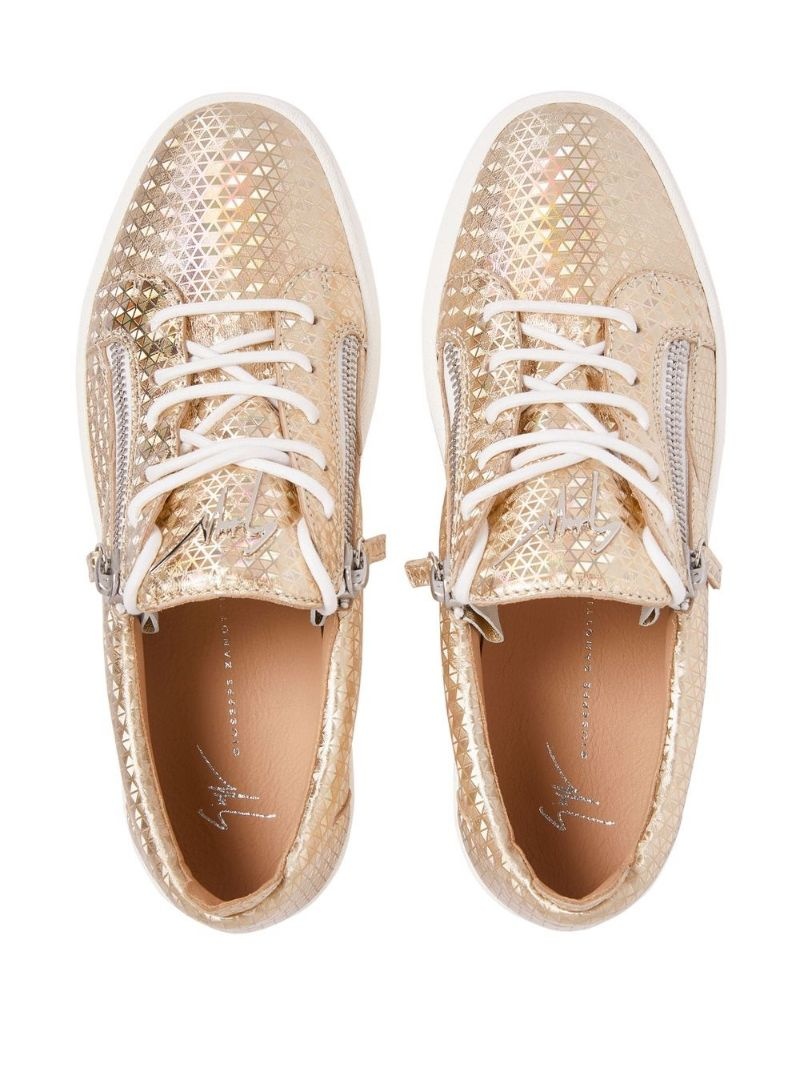 Frankie Kaleido metallic-leather sneakers - 4