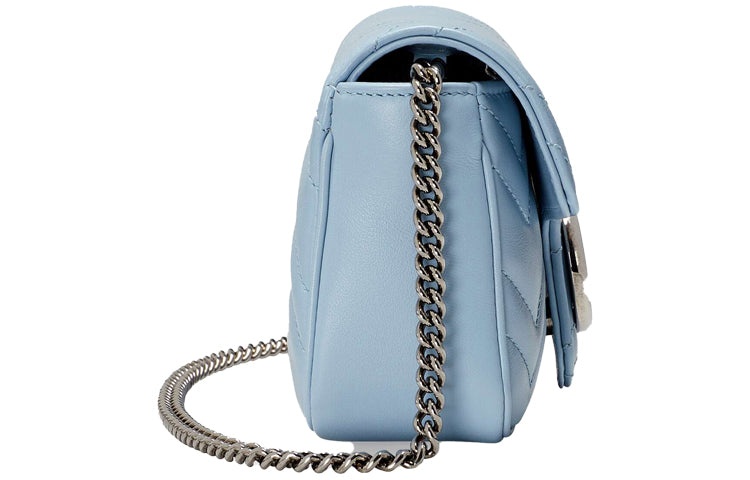 (WMNS) Gucci GG Marmont Super Mini Bag 'Pastel Blue' 476433-DTDCP-4928 - 5