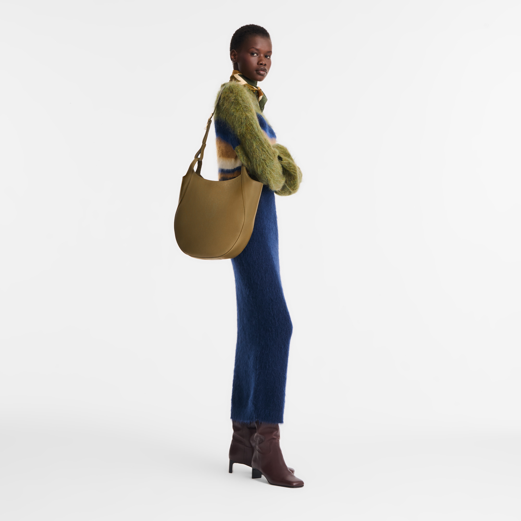 Le Foulonné L Hobo bag Caper - Leather - 2