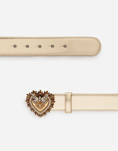 Dolce & Gabbana Devotion belt in laminated calfskin outlook