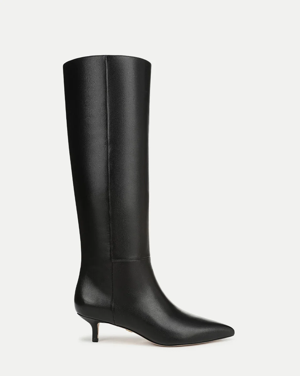 LISA KITTEN-HEEL BOOT | WIDE-CALF - 1