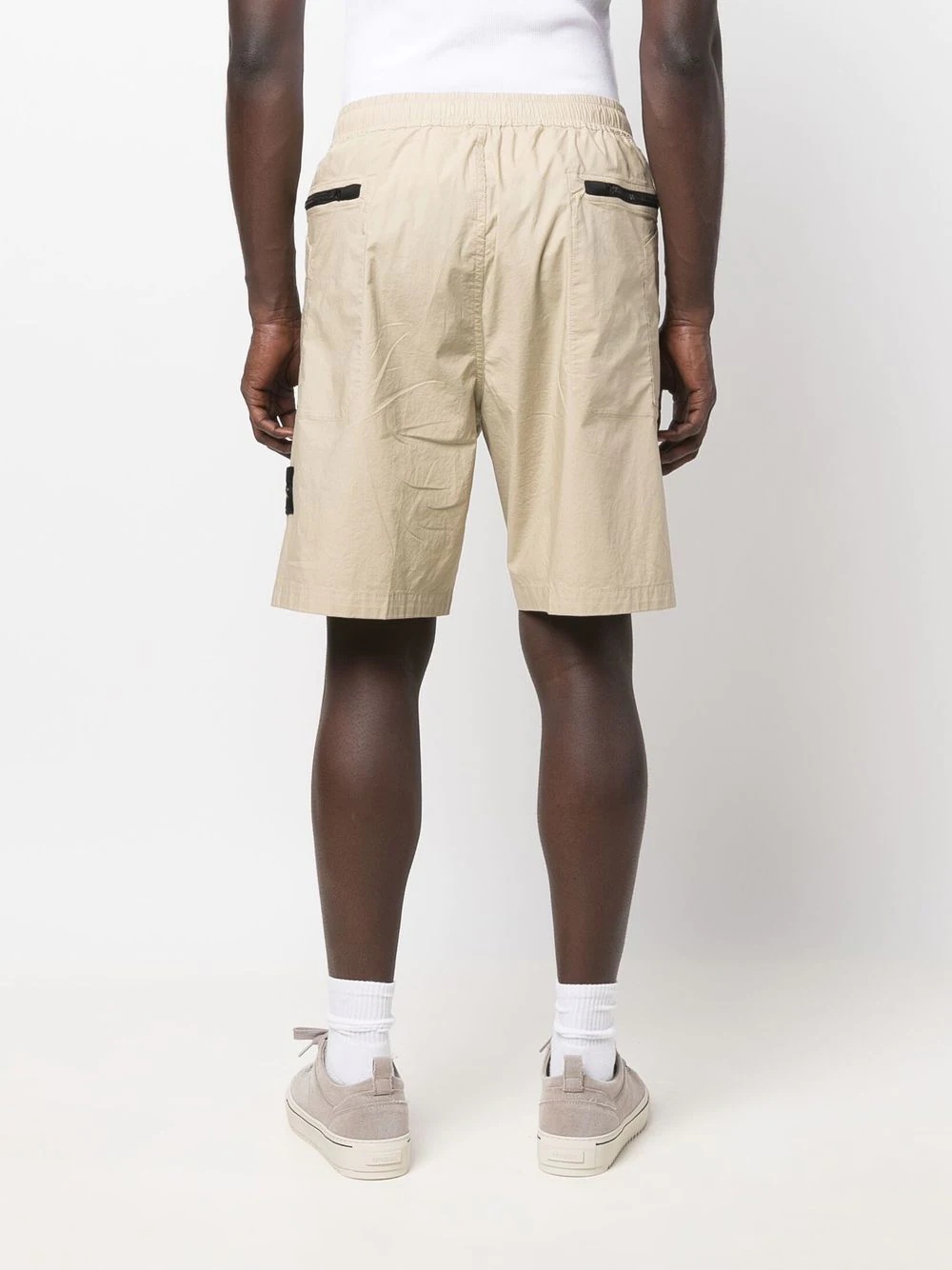 logo-patch stretch-cotton shorts - 4