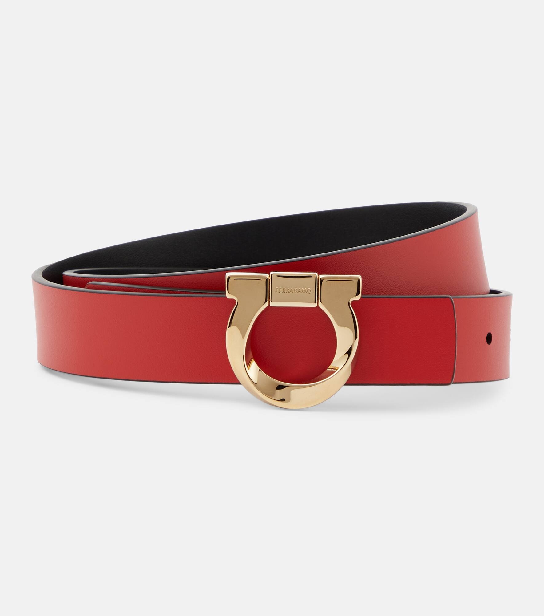Gancini reversible leather belt - 3