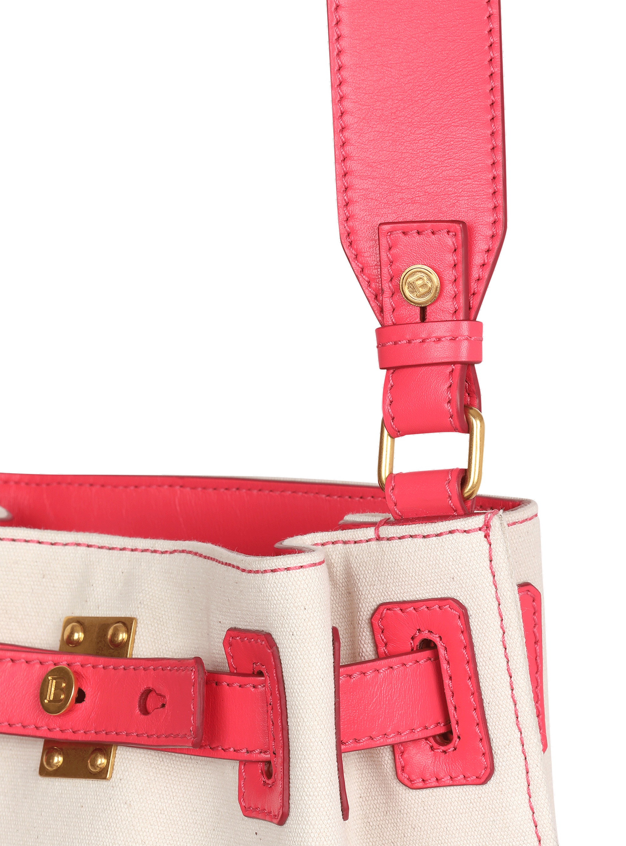 Ccanvas B-Army bucket bag with leather panels 7