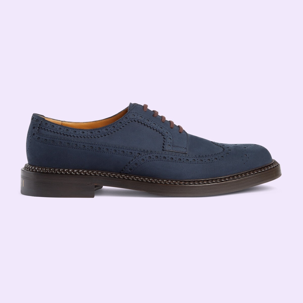 Men's lace-up shoe with brogue details - 1