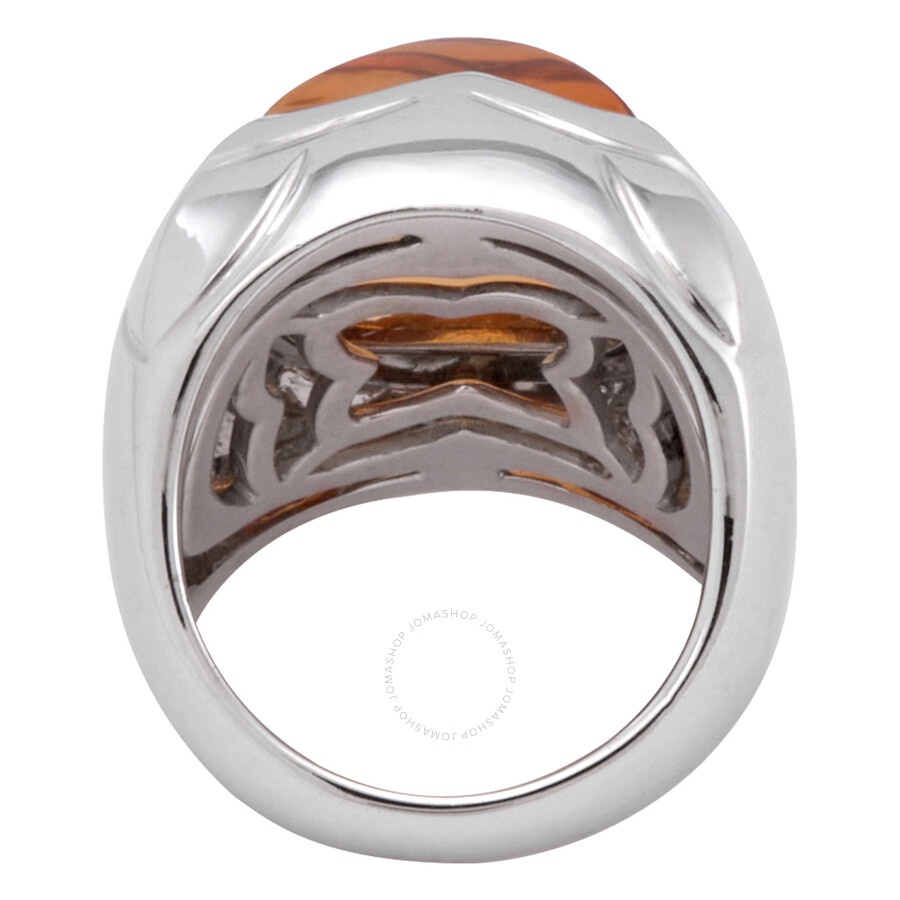 Bvlgari Ladies White Gold Piramide Citrine Cocktail  Ring, Size 50 - 3