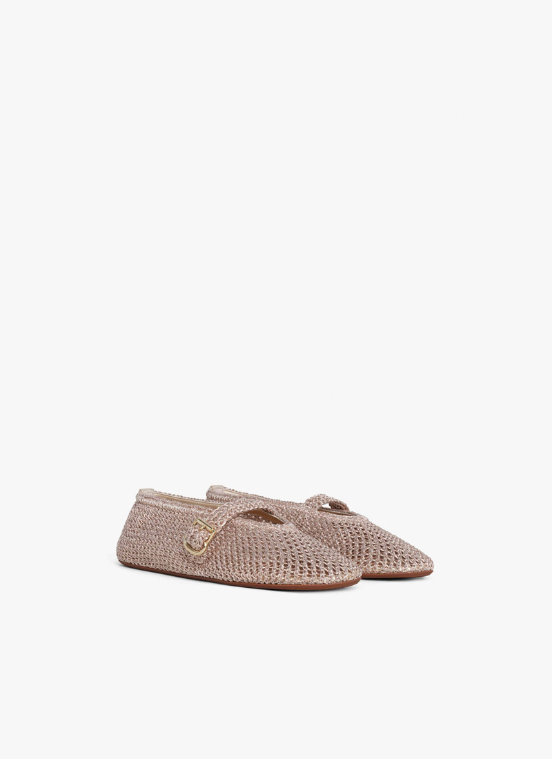Alaïa BALLET FLATS IN KNITTED LUREX outlook