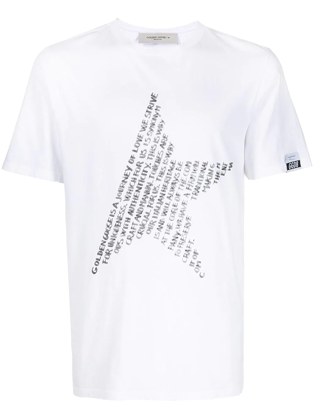 text star-print T-shirt - 1