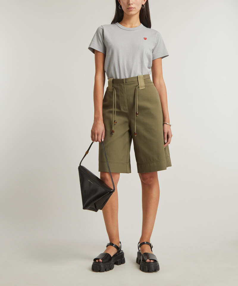 Comme des Garçons PLAY Grey Heart Appliqué T-Shirt outlook