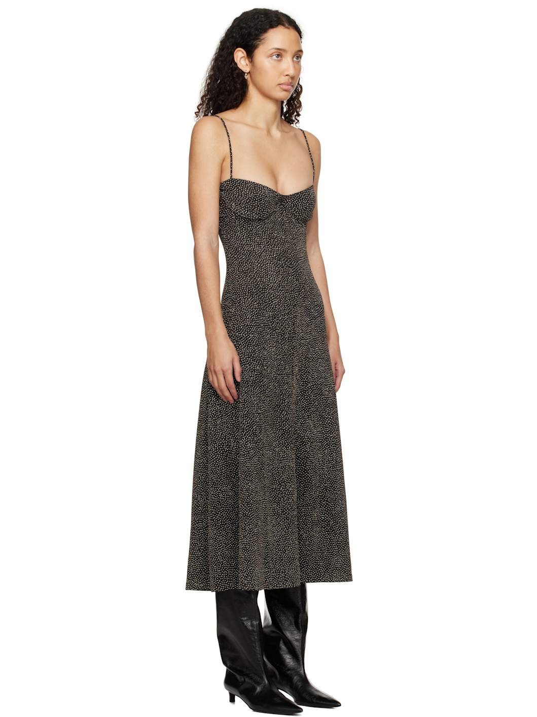Black Ariel Midi Dress - 2