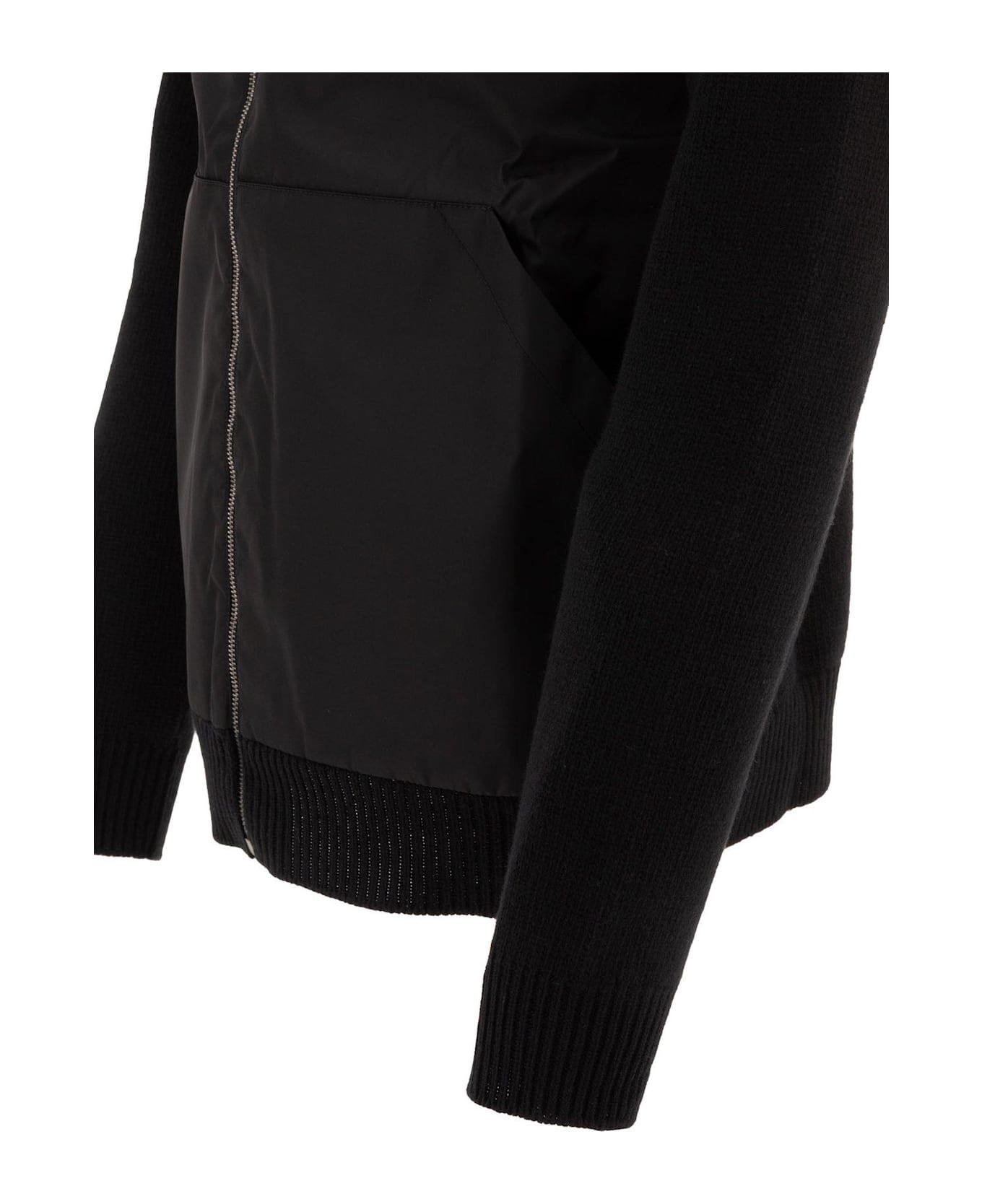Gabardine Zip-up Hoodie - 4