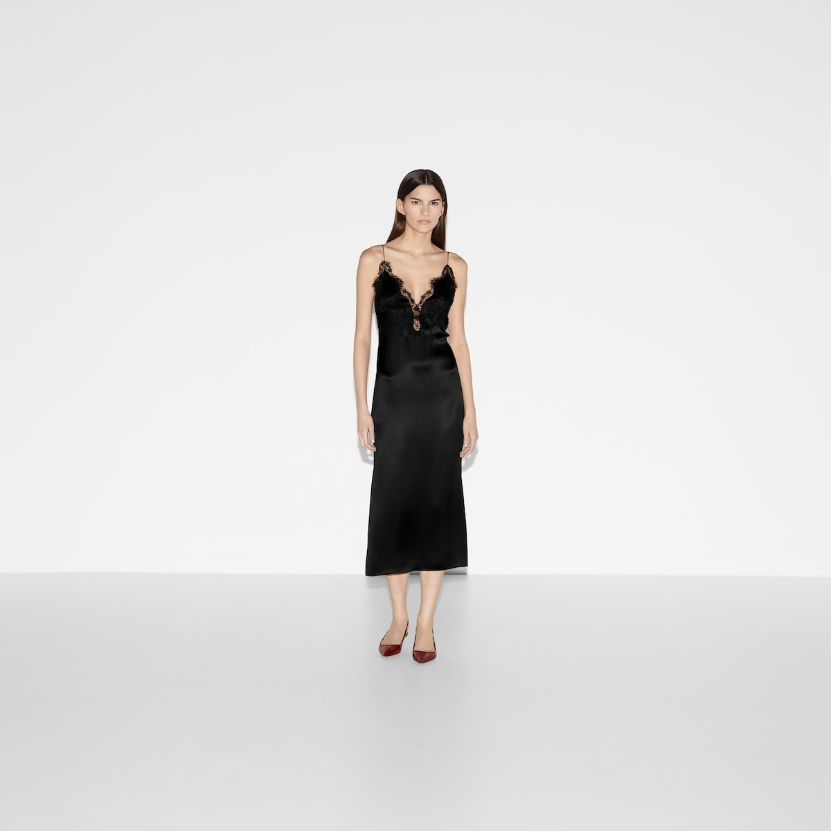 Silk and lace long dress - 2