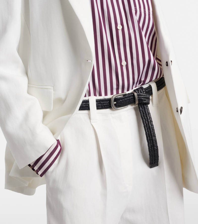 Brunello Cucinelli Braided leather belt outlook