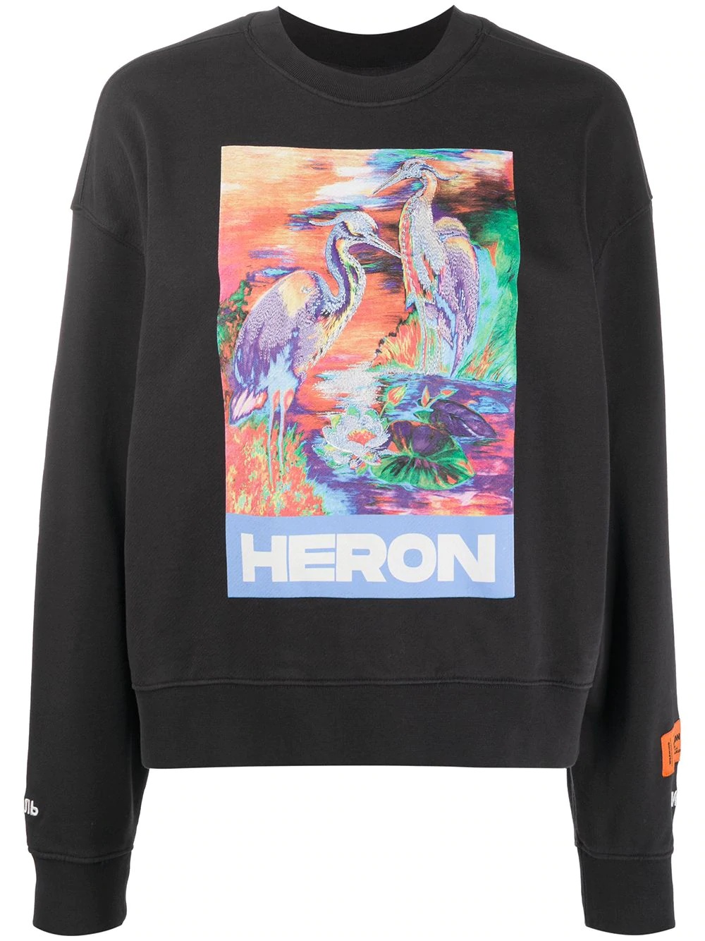 abstract bird print sweatshirt - 1